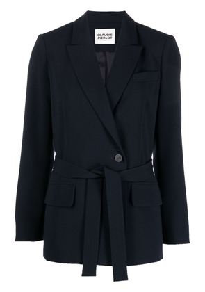 Claudie Pierlot double-breasted belted blazer - Blue