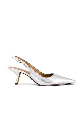 Sam Edelman Bianka Sling Back Heel in Metallic Silver. Size 5.5, 8.5, 9.5.