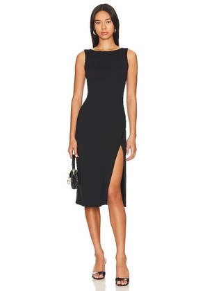 Susana Monaco High Slit Sleeveless Dress in Black. Size M.