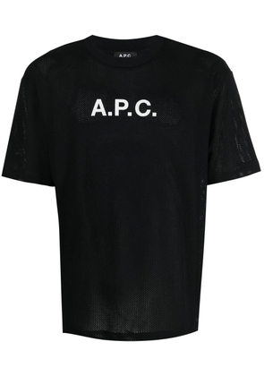 A.P.C. logo-print cotton T-shirt - Black