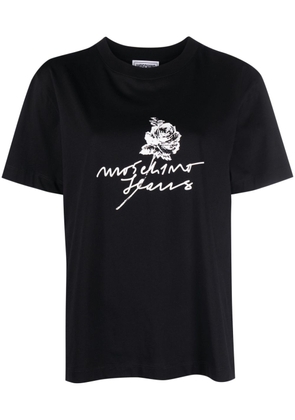 MOSCHINO JEANS logo-print cotton T-shirt - Black