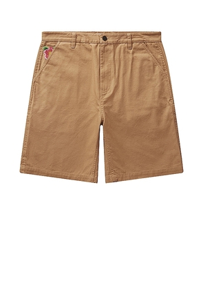 Wahine Cargo Shorts in Tan. Size L, S, XL, XS.