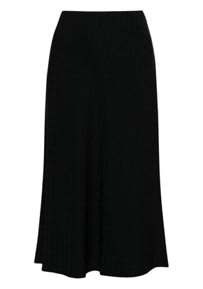 Elisabetta Franchi logo-jacquard midi skirt - Black