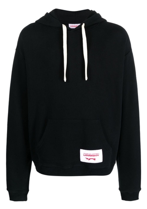 Charles Jeffrey Loverboy logo-patch organic-cotton hoodie - Black