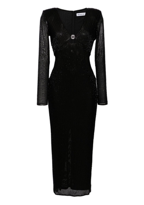 Self-Portrait beaded column maxi dress - Black