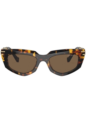 Miu Miu Eyewear tortoiseshell geometric-frame sunglasses - Brown