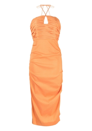 Rachel Gilbert Ayla ruched dress - Orange