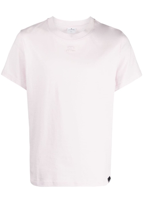 Courrèges logo-embroidered cotton T-shirt - Pink