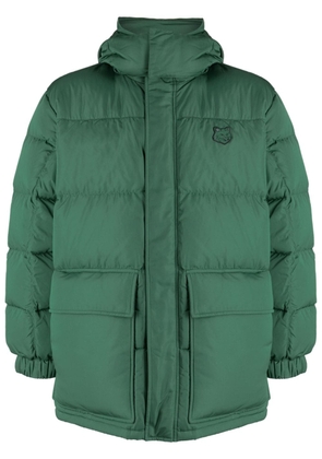 Maison Kitsuné Fox-patch hooded padded coat - Green