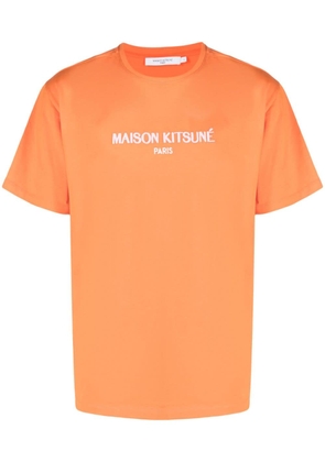 Maison Kitsuné embossed-logo cotton T-shirt - Orange