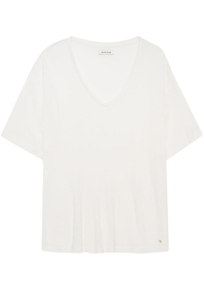 ANINE BING V-neck short-sleeve T-shirt - White