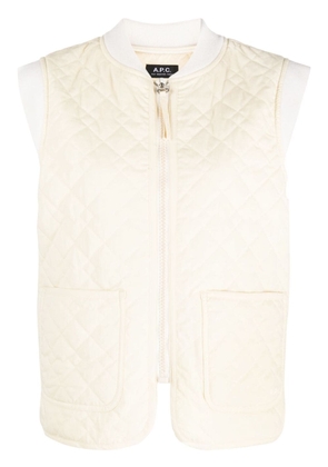 A.P.C. Elea quilted gilet - Neutrals