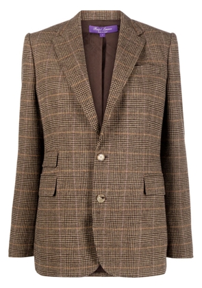 Ralph Lauren Collection houndstooth-pattern buttoned blazer - Brown