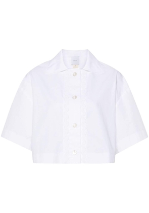 Patou Wave cropped shirt - White