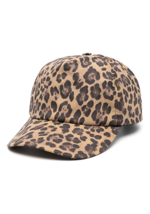 Valentino Garavani leopard-print cotton cap - Brown