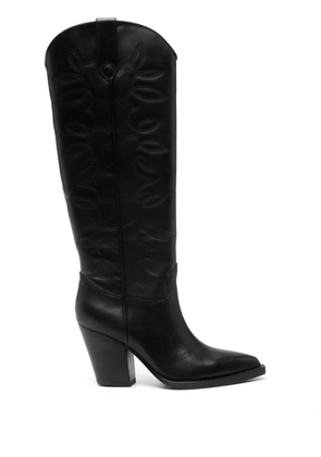 Ash Eloise 85mm leather boots - Black