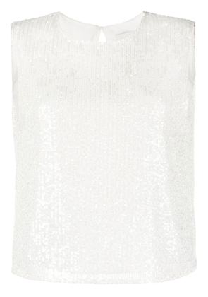 Claudie Pierlot open-back sequin-embellished tank top - White