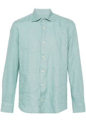 Drumohr poplin linen shirt - Green