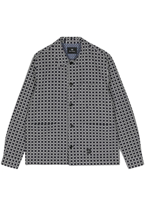 PS Paul Smith geometric-pattern cotton shirt - Blue