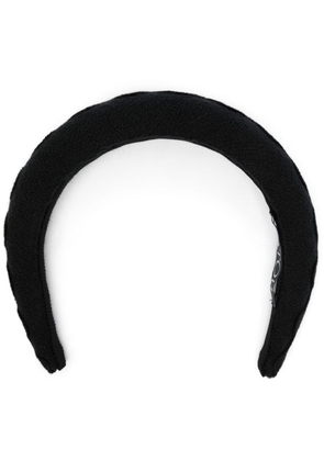 Patou Wave padded tweed headband - Black