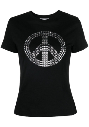 MOSCHINO JEANS peace-sign cotton T-shirt - Black