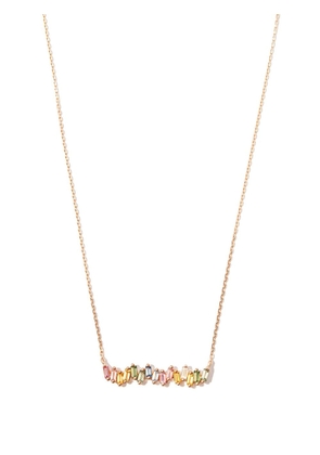 Suzanne Kalan 18kt rose gold sapphire and diamond necklace