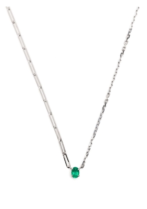 Yvonne Léon 18kt white gold Collier emerald necklace - Silver