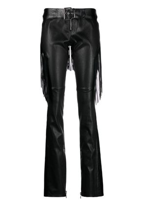 Versace fringed boot-cut trousers - Black
