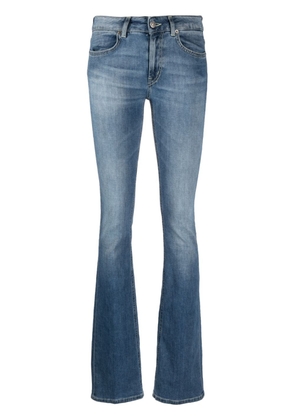 DONDUP mid-rise flared washed-denim jeans - Blue