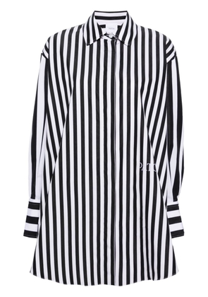 Patou logo-embroidered striped shirt - Black