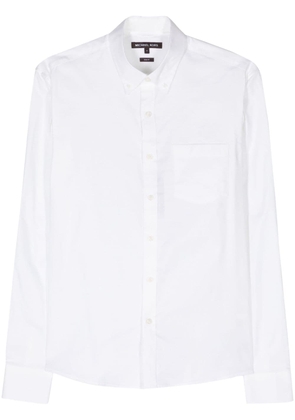 Michael Kors logo-embroidered cotton shirt - White