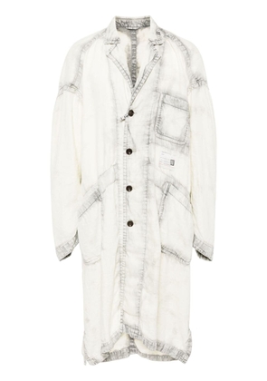 Maison Mihara Yasuhiro single-breasted linen coat - Neutrals