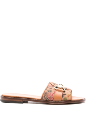 Doucal's Allori floral-print sandals - Brown