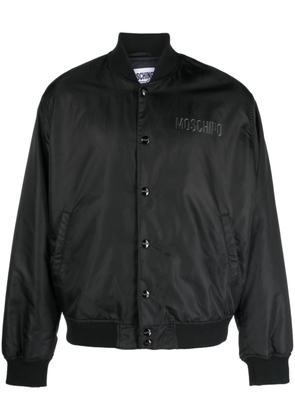 Moschino logo-print bomber jacket - Black