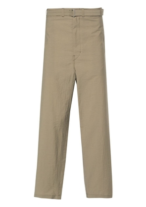LEMAIRE belted tapered trousers - Green
