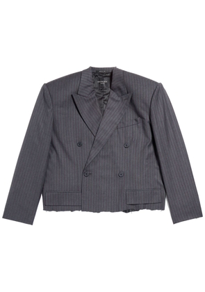 Balenciaga double-breasted wool blazer - Grey