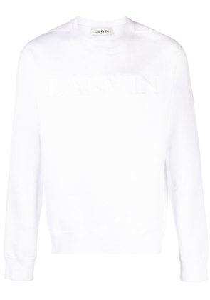 Lanvin White Embroidered Logo Sweatshirt