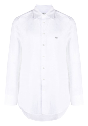 ETRO embroidered-motif long-sleeve shirt - White