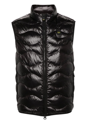 Blauer King Wave quilted gilet - Black
