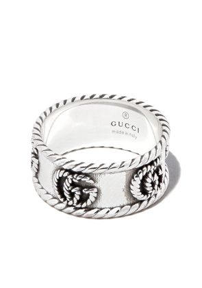 Gucci GG Marmont braided-detail ring - Silver