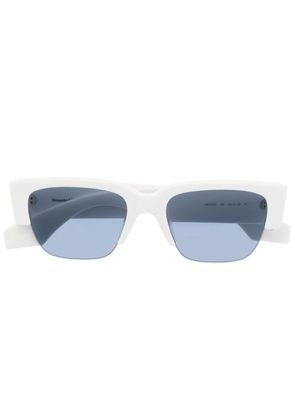 Alexander McQueen Eyewear logo-print arm sunglasses - White