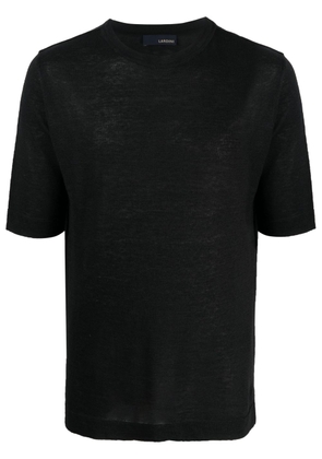 Lardini fine-knit T-shirt - Black