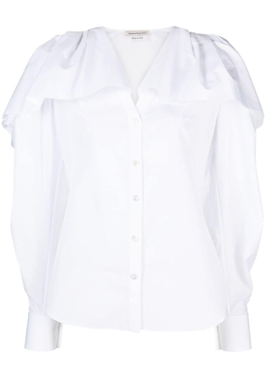 Alexander McQueen ruffled cotton shirt - White