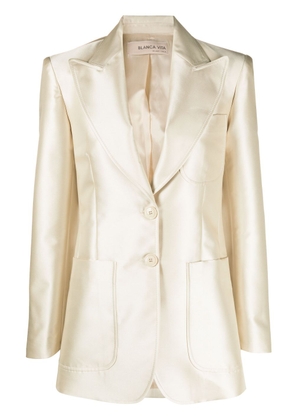Blanca Vita single-breasted button-fastening jacket - Neutrals