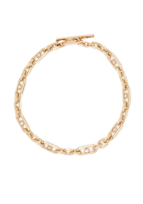 Lizzie Mandler Fine Jewelry 18kt yellow-gold diamond figaro-chain bracelet