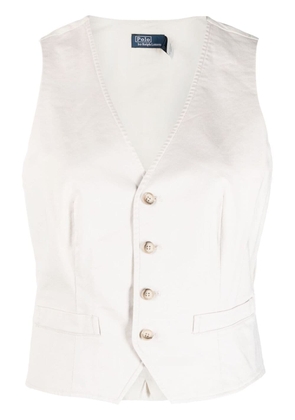 Polo Ralph Lauren V-neck cotton waistcoat - White