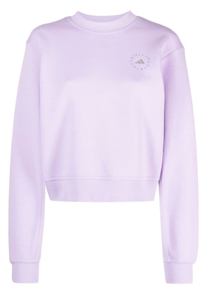 adidas by Stella McCartney logo-print organic cotton sweatshirt - Purple