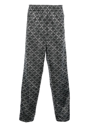 adidas Firebird monogram-print trousers - Black