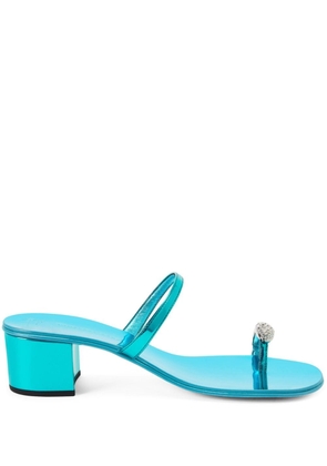 Giuseppe Zanotti Ring 40mm leather sandals - Blue