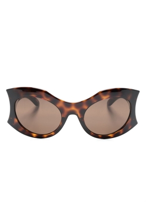 Balenciaga Eyewear Hourglass round-frame sunglasses - Brown